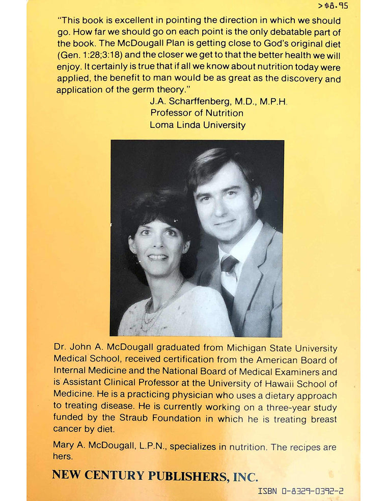 The McDougall Plan — back cover