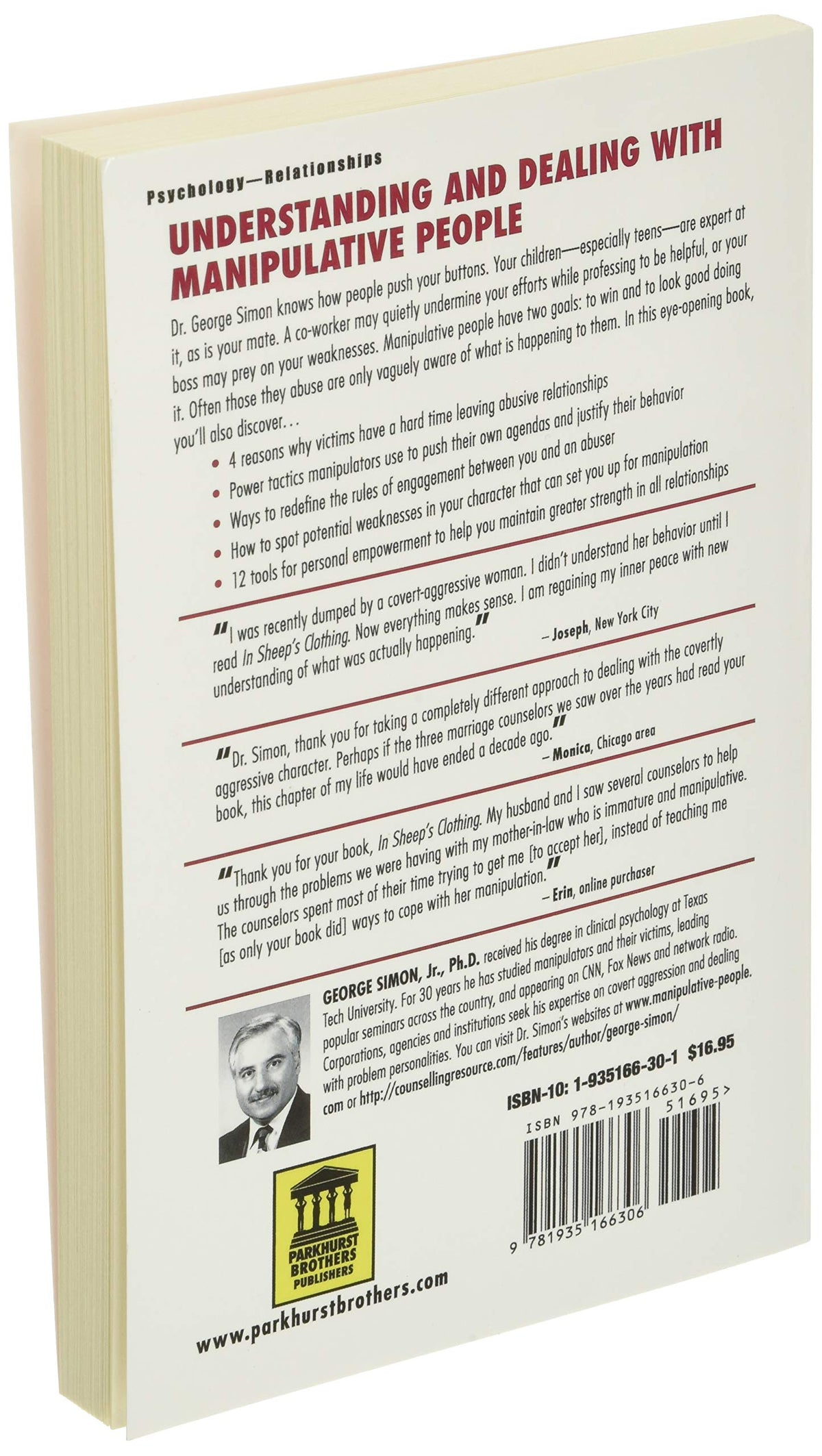 In Sheep's Clothing: Understanding and Dealing with Manipulative People
