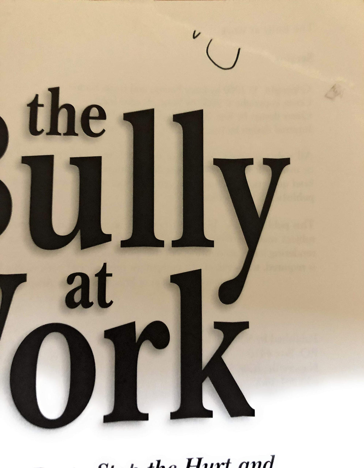 The Bully at Work: What You Can Do to Stop the Hurt and Reclaim Your Dignity on the Job