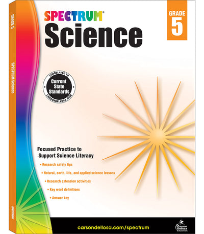 Spectrum Grade 5 Science Workbook, Natural, Earth, Life Sciences, and More With Scientific Research Activities and Safety Tips, Classroom or Homeschool Curriculum (Volume 57)