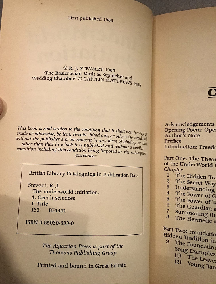 The Underworld Initiation: A Journey Towards Psychic Transformation — back cover