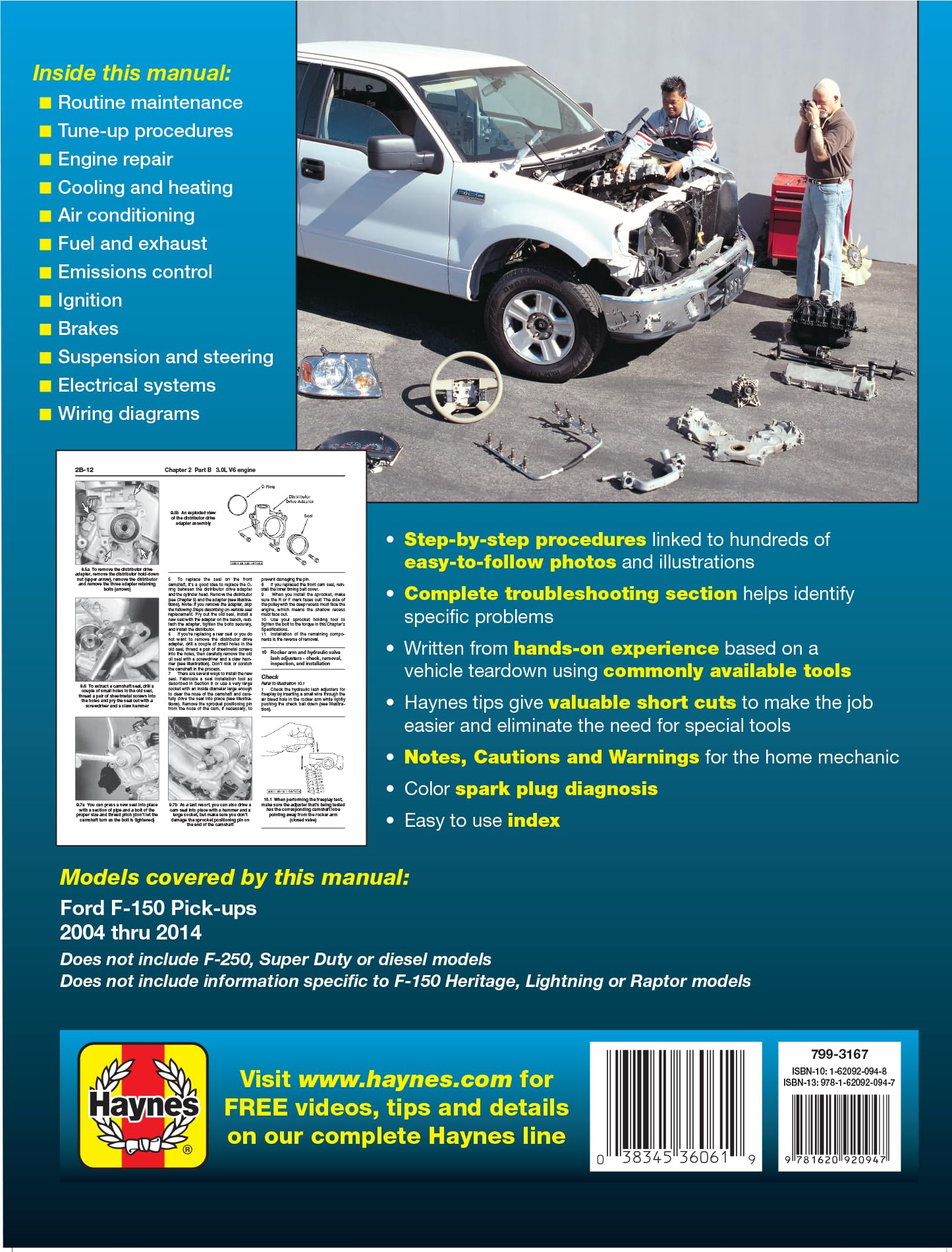 Haynes Ford Petrol Pick-Ups F-150 2WD & 4WD (2004-2014) Haynes Repair Manual (Paperback)