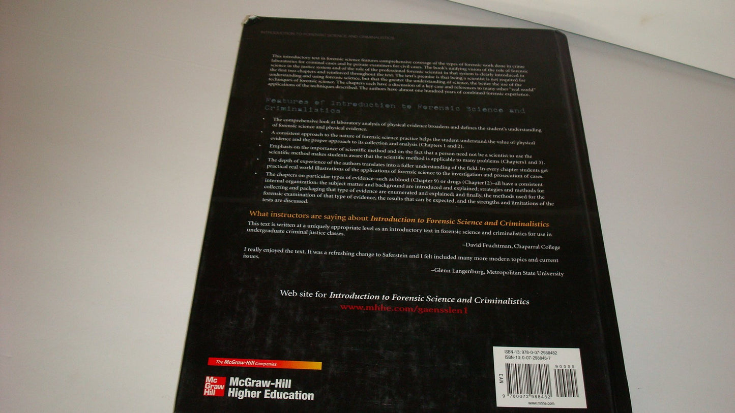 Introduction to Forensic Science and Criminalistics