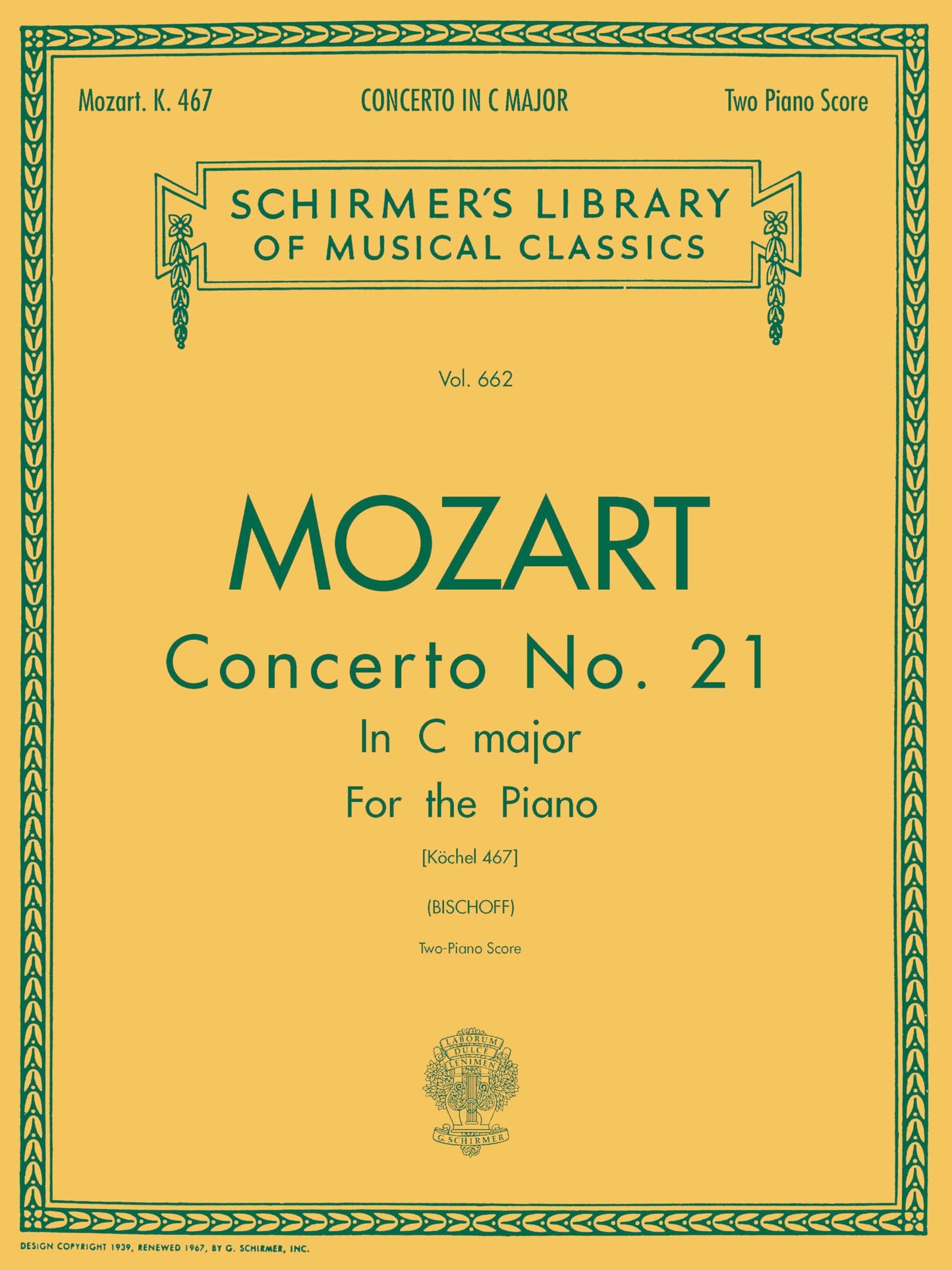 Mozart Concerto No 21 in C Major K 467 Volume 662  Piano Duet Sheet Music for Two Pianos Four Hands  Advanced Classical Piano Reduction for Performance Study and Competition Use