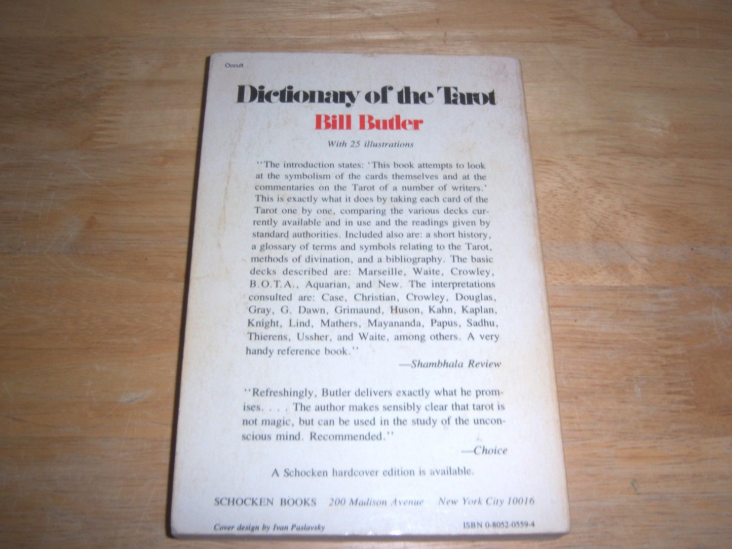 Dictionary of the Tarot by Butler, Bill