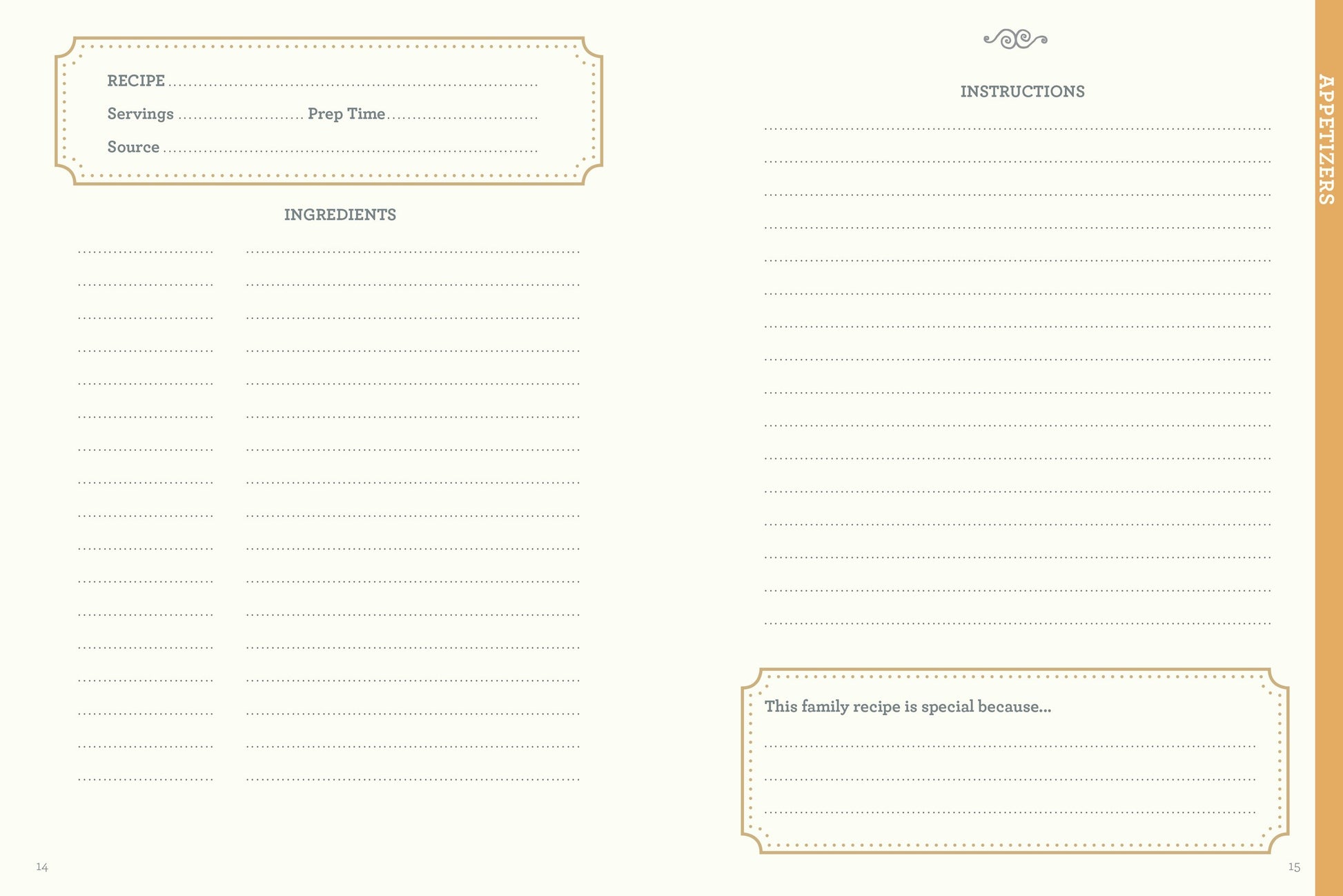Our Family Recipes Journal