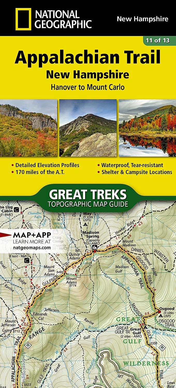 Appalachian Trail: New Hampshire Map [Hanover to Mount Carlo] (National Geographic Topographic Map Guide, 1511)