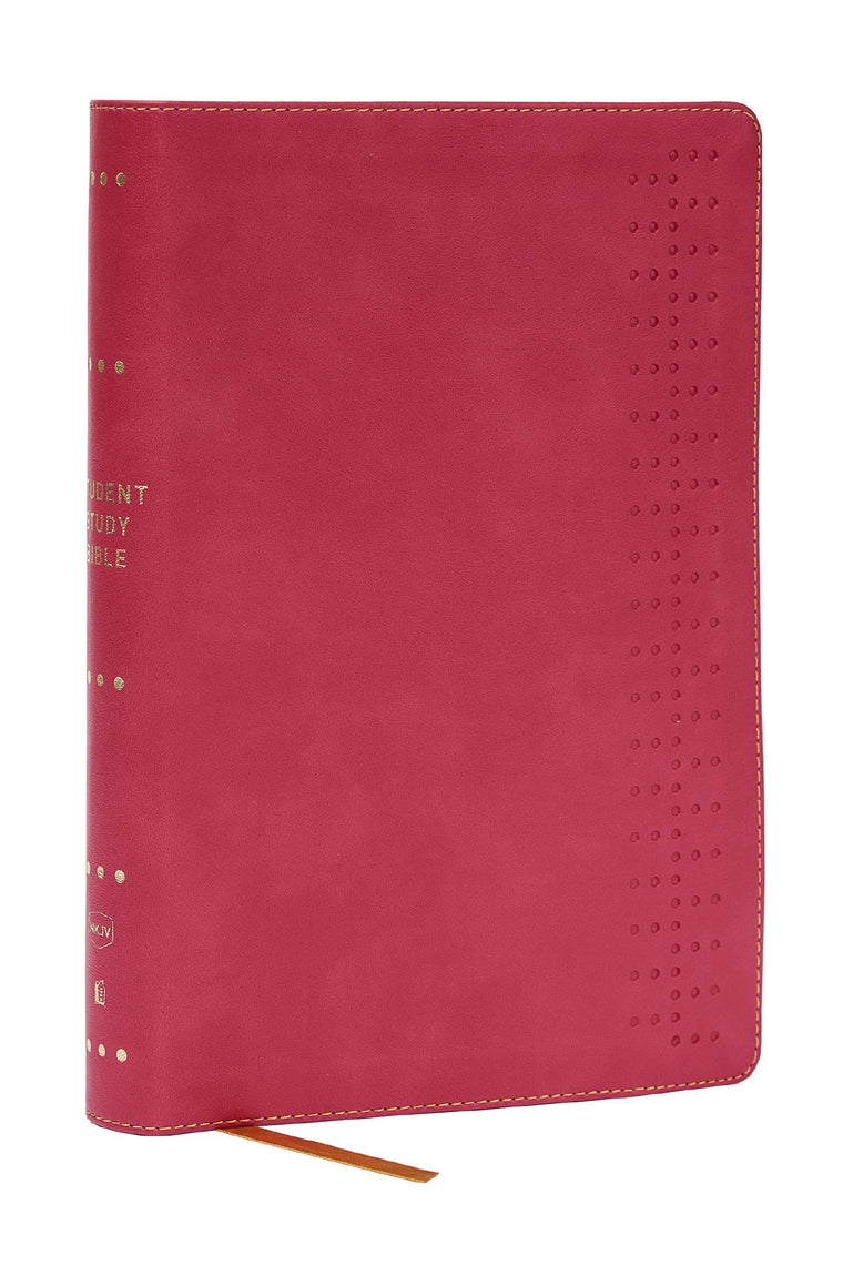 Student Study Bible: A Guide to Knowing and Living Gods Word (NKJV, Pink Leathersoft, Red Letter, Comfort Print)