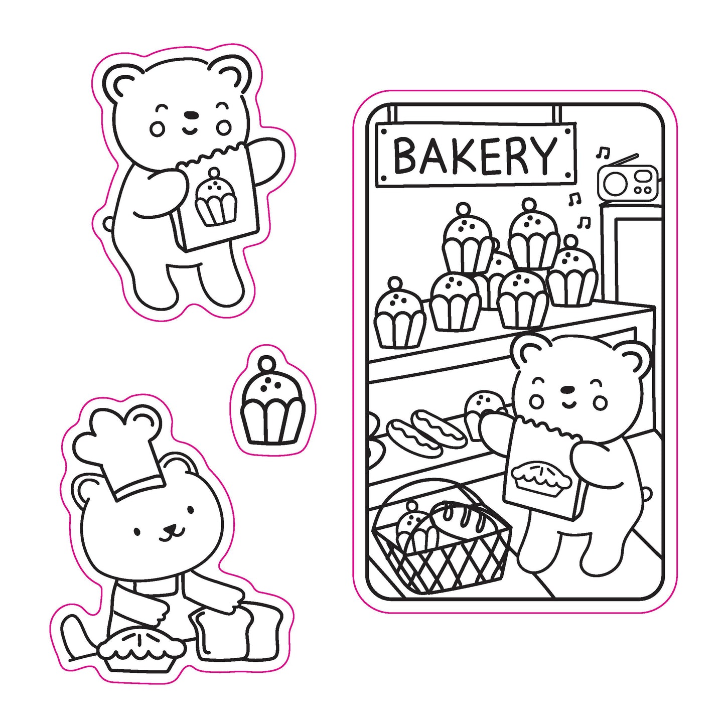 Stick with Me: Coloring Book with Stickers (Cozy Coloring)