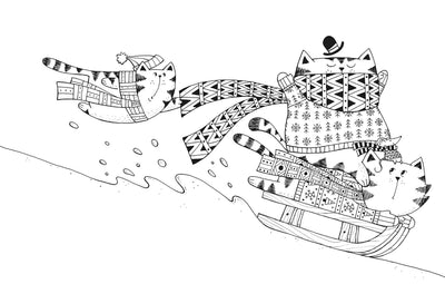 A Million Christmas Cats: Festive Felines to Color (Volume 4) (A Million Creatures to Color) (Volume 8)