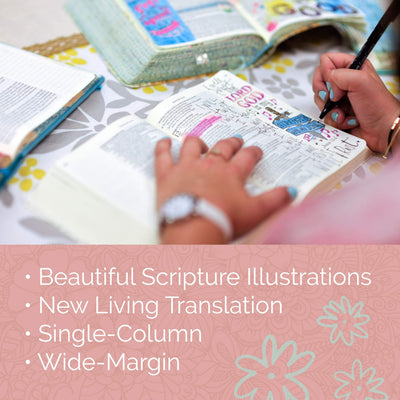 Tyndale NLT Inspire Catholic Bible (Hardcover, Rose Gold): Catholic Coloring Bible-Over 450 Illustrations to Color and Creative Journaling Bible Space, Religious Gifts That Inspire Connection with God