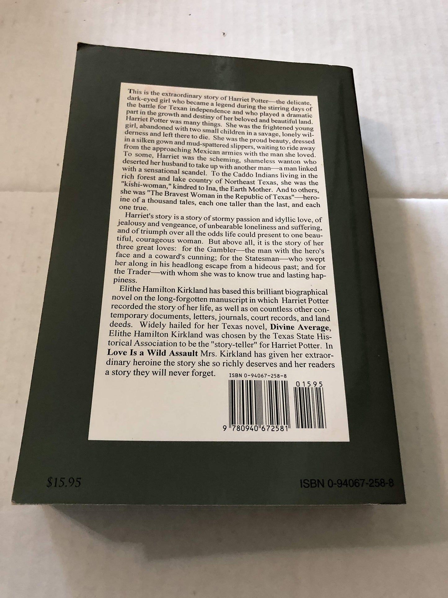 Love Is a Wild Assault by Kirkland, Elithe Hamilton
