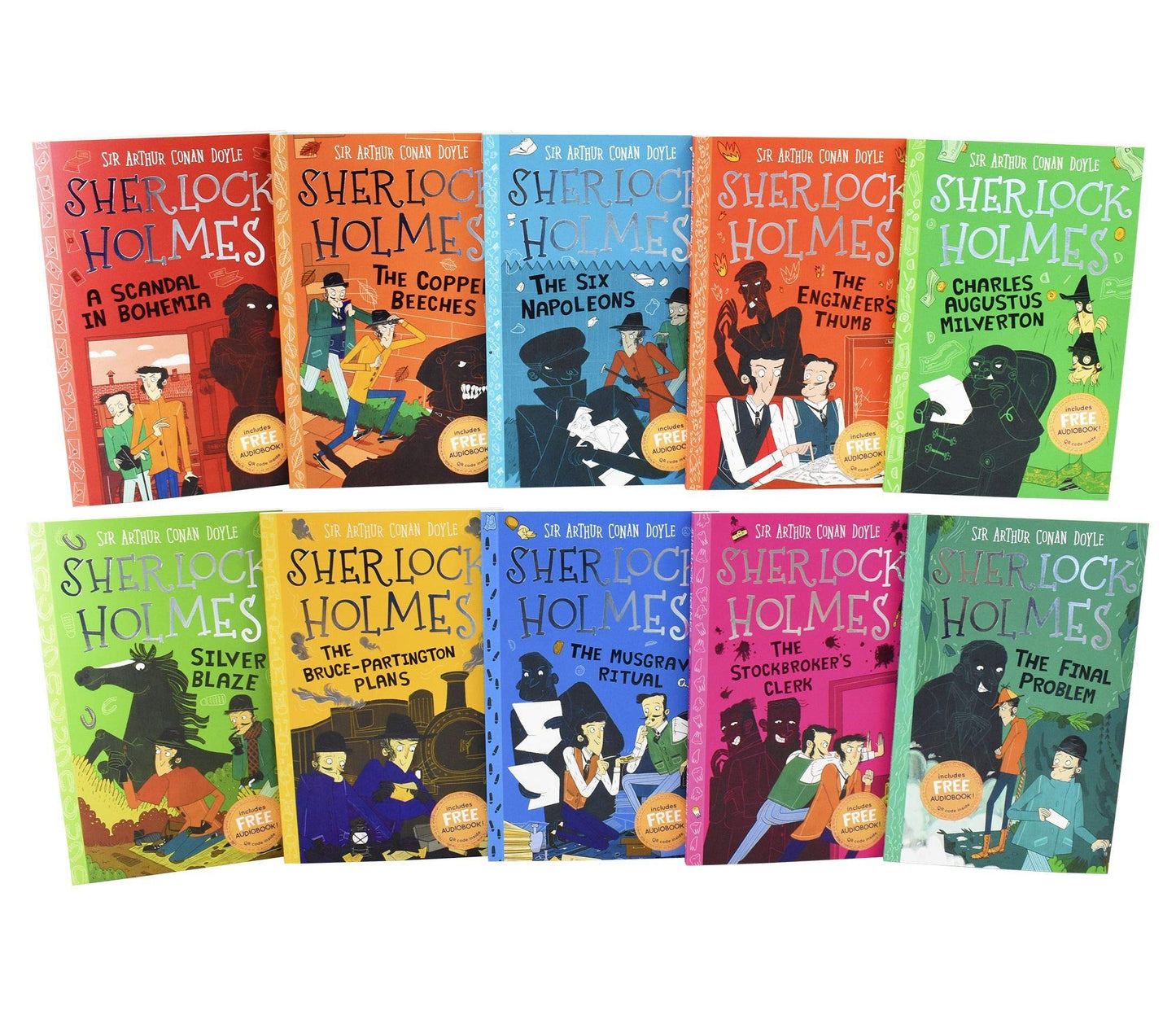 Sir Arthur Conan Doyle Sherlock Holmes Children's Collection (Series 2) - Mystery, Mischief and Mayhem (Easy Classics) 10 Books Box Set (Sherlock Holmes Set 2: Mystery, Mischief and Mayhem)