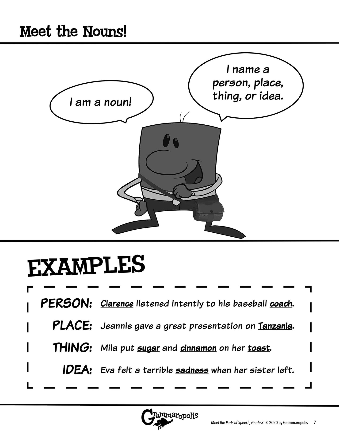 The Parts of Speech Workbook, Grade 3 (Grammaropolis Grammar Workbooks)
