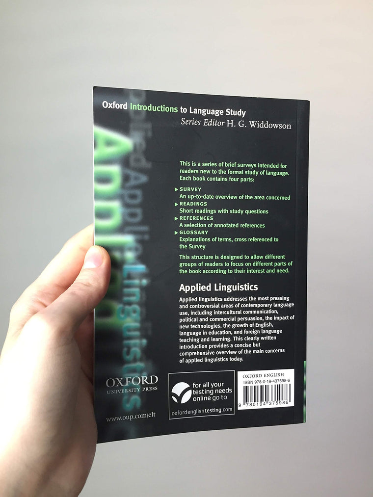 Applied Linguistics (Oxford Introduction to Language Study Series) — back cover
