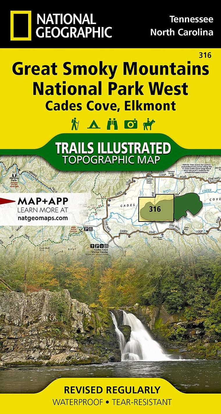 Great Smoky Mountains National Park West: Cades Cove, Elkmont Map (National Geographic Trails Illustrated Map, 316)