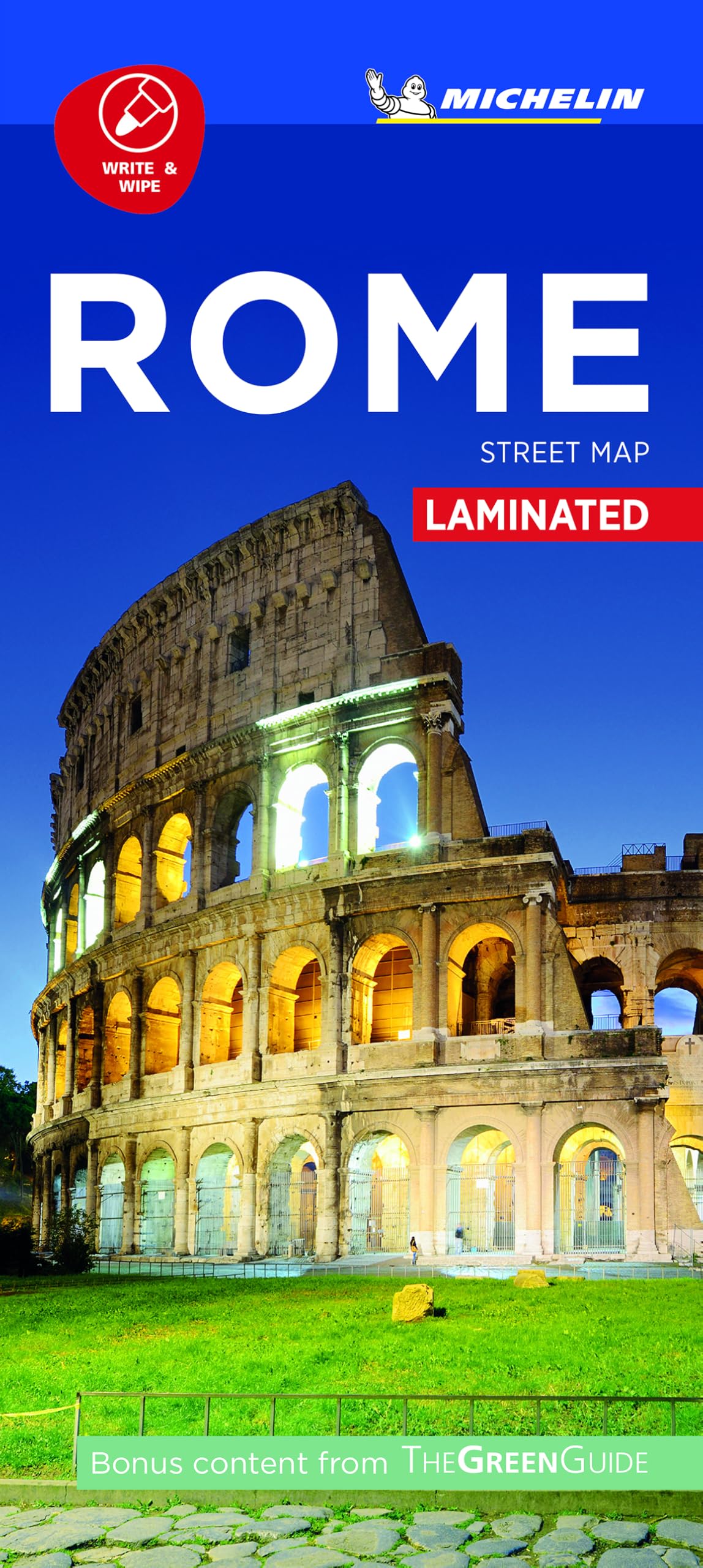 Rome City Map - Laminated