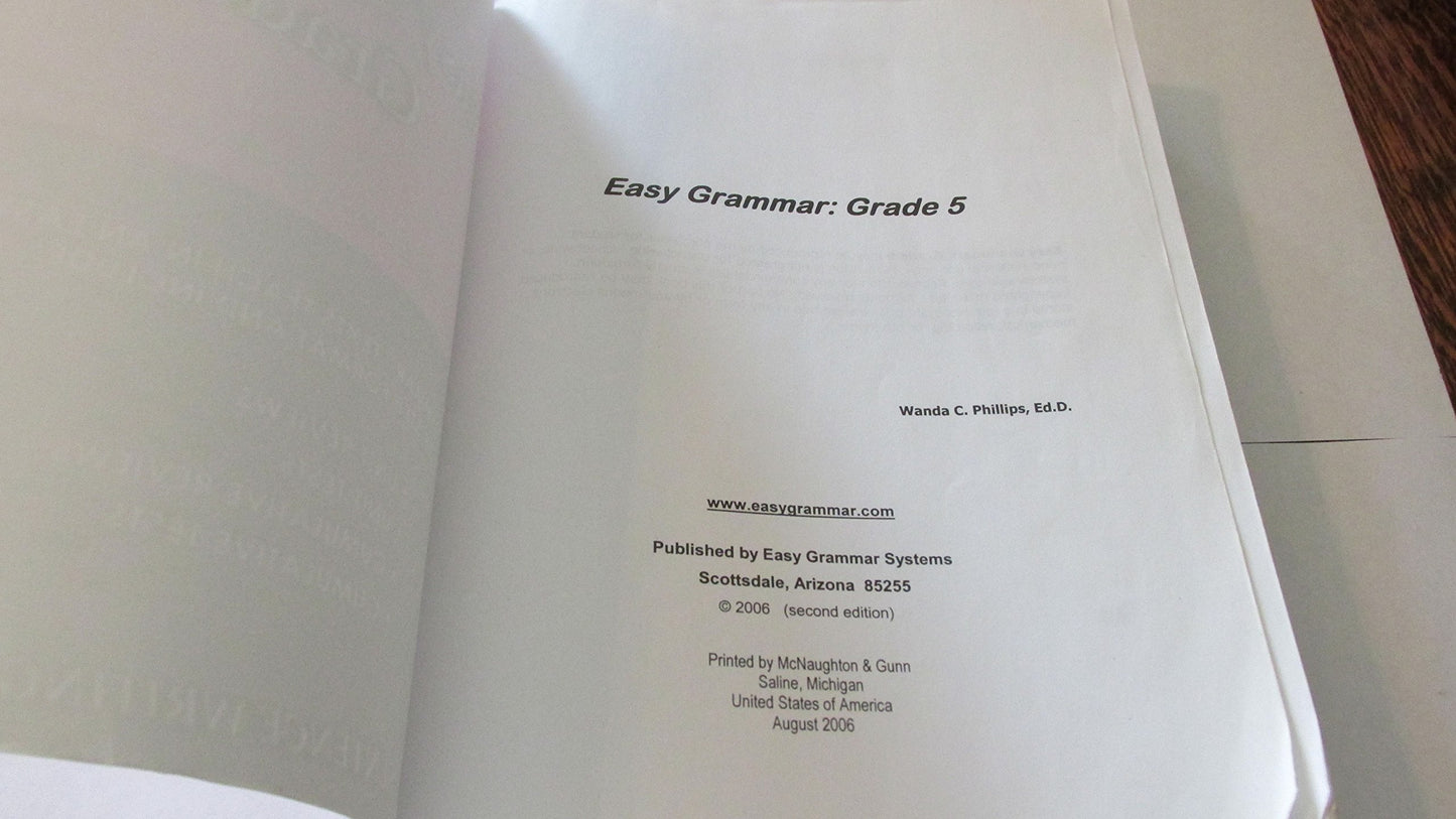 Easy Grammar 5 - Teacher Edition