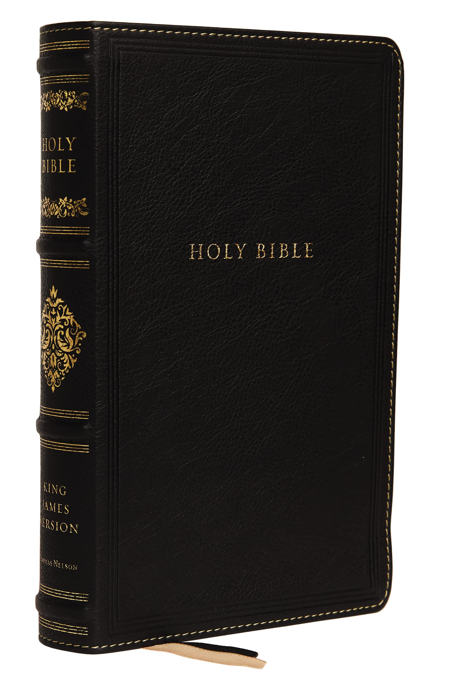 KJV, Personal Size Reference Bible, Sovereign Collection, Genuine Leather, Black, Red Letter, Comfort Print: Holy Bible, King James Version