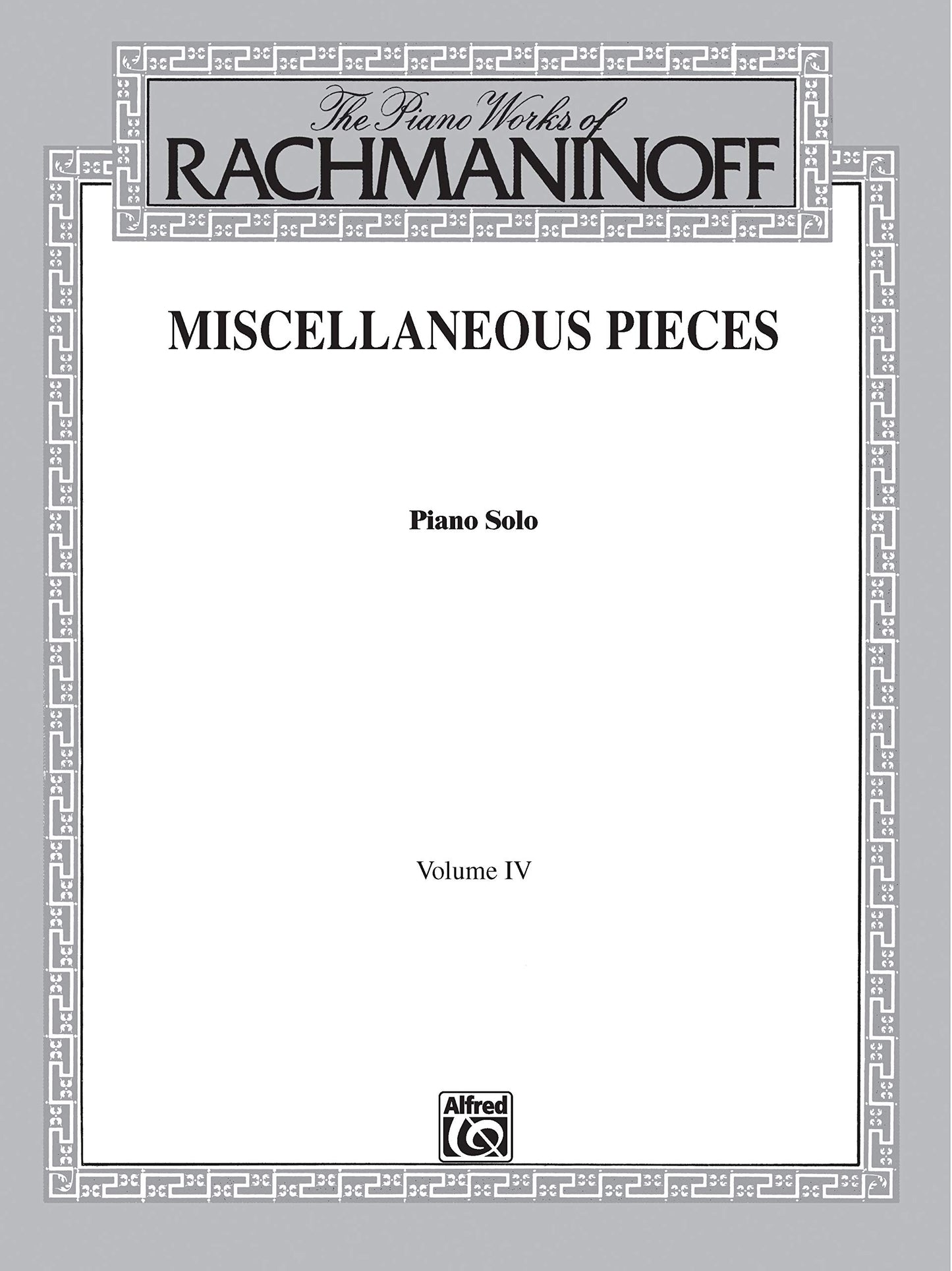 Rachmaninoff: Miscellaneous Pieces- Piano Solo, Vol. 4
