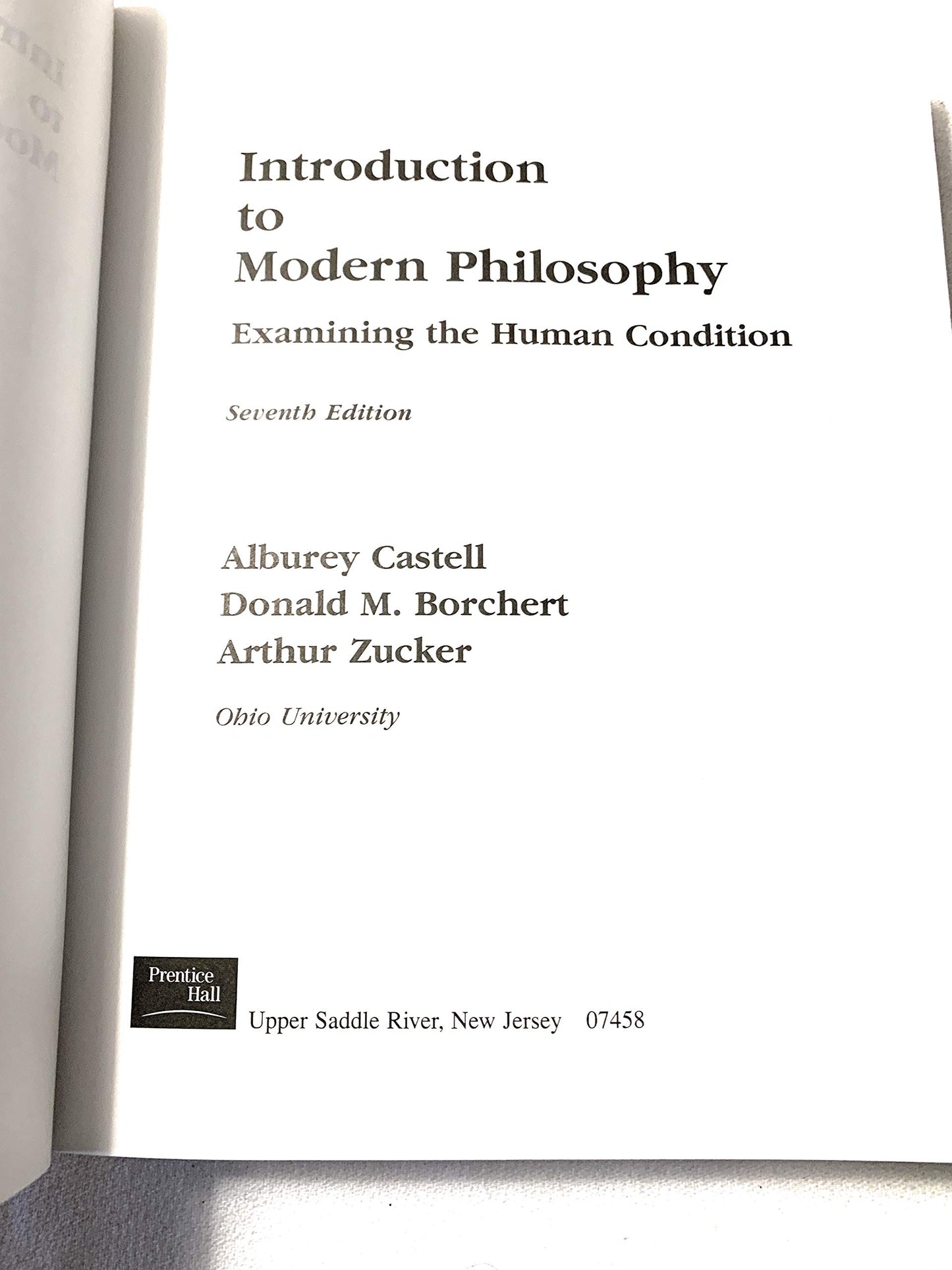 Introduction to Modern Philosophy: Examining the Human Condition