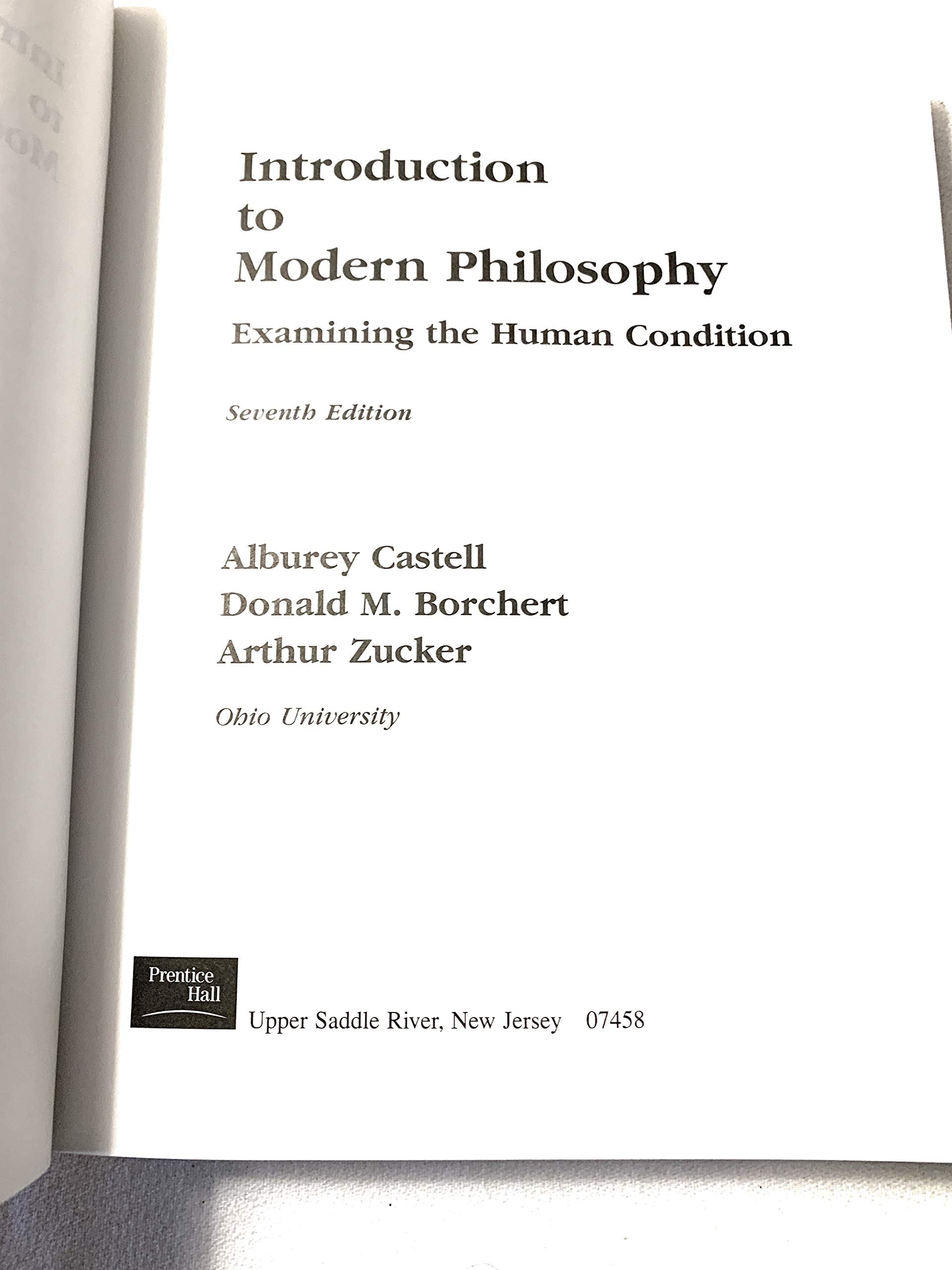Introduction to Modern Philosophy: Examining the Human Condition