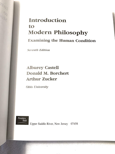 Introduction to Modern Philosophy: Examining the Human Condition