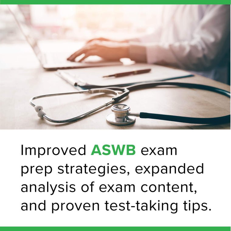 Social Work Licensing Masters Exam Guide: Study Guide for LMSW Licensing Exam - Book + Online Exam Prep from Dawn Apgar, Customized Study Plan, Practice Test & Lessons, Online Study Community — back cover