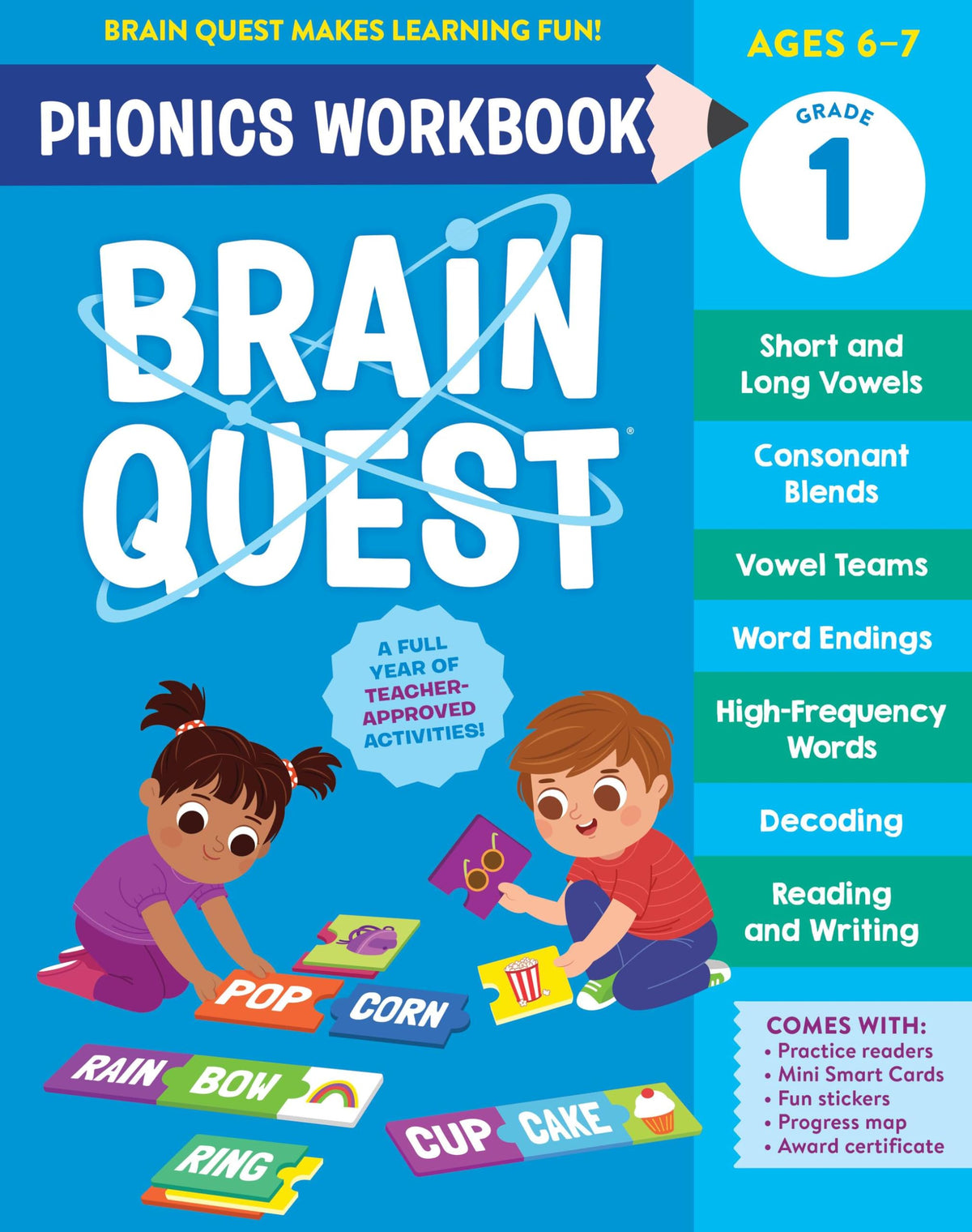 Brain Quest Phonics Workbook: Grade 1 (Brain Quest Phonics Workbooks, 3)