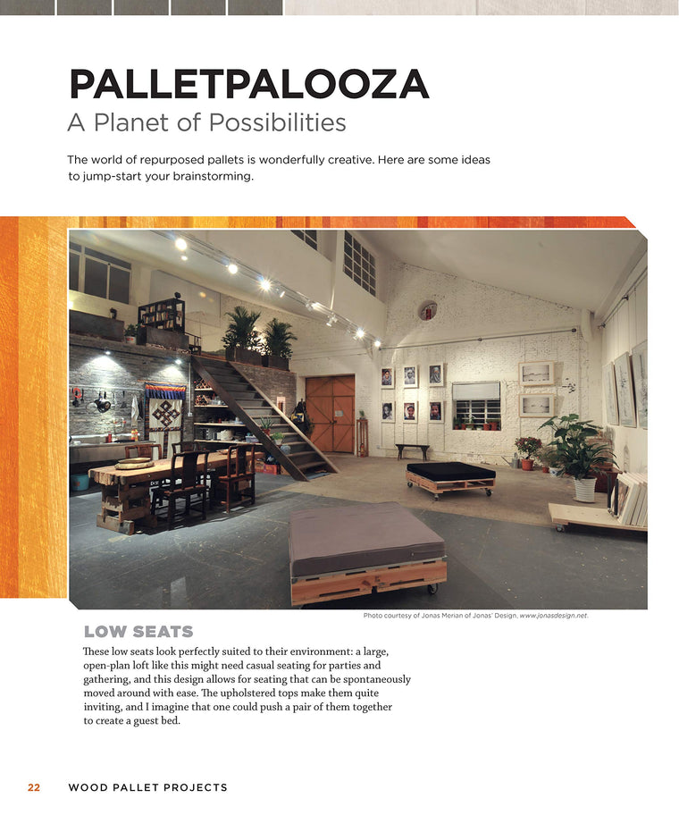 Wood Pallet Projects: Cool and Easy-to-Make Projects for the Home and Garden (Fox Chapel Publishing) Learn How to Upcycle Pallets to Make One-of-a-Kind Furniture & Accessories, from Boxes to a Ukulele — back cover