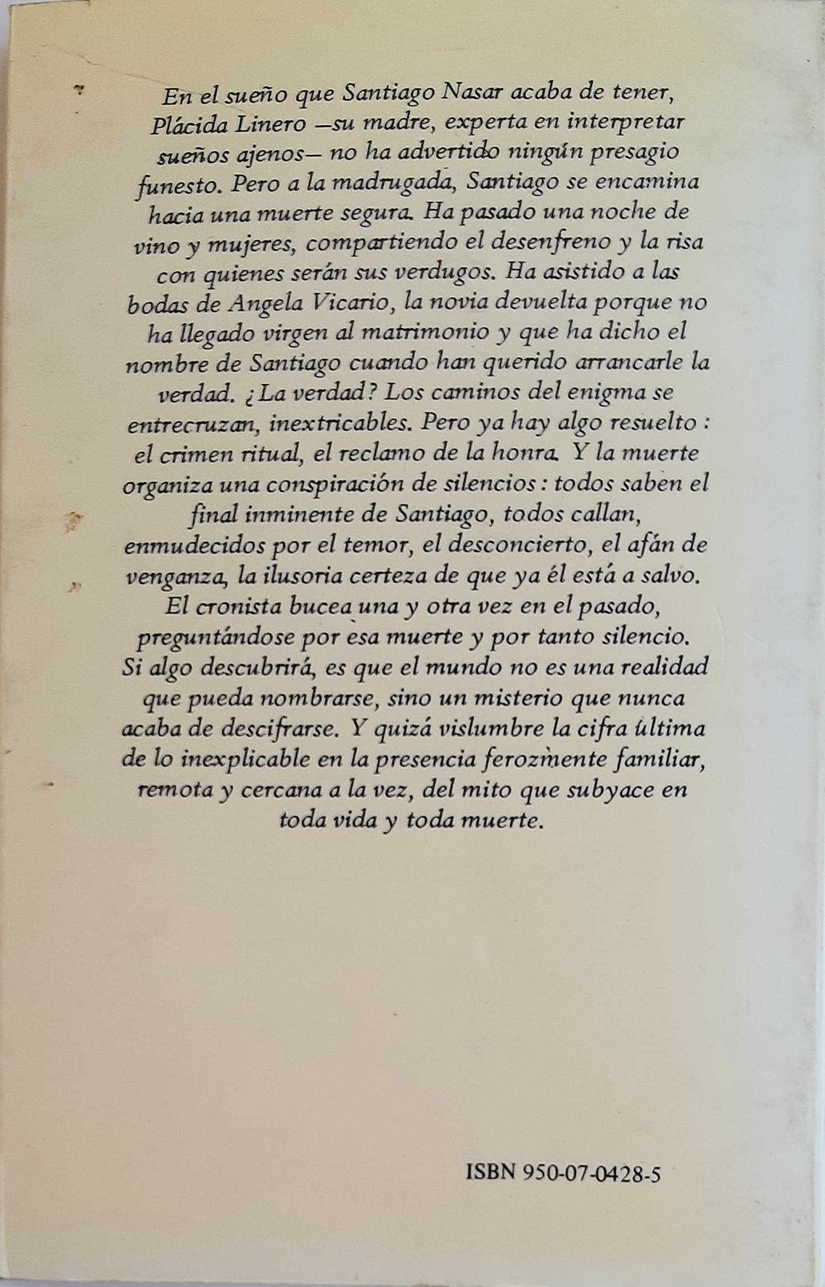 Cronica de una muerte anunciada (Spanish Edition)