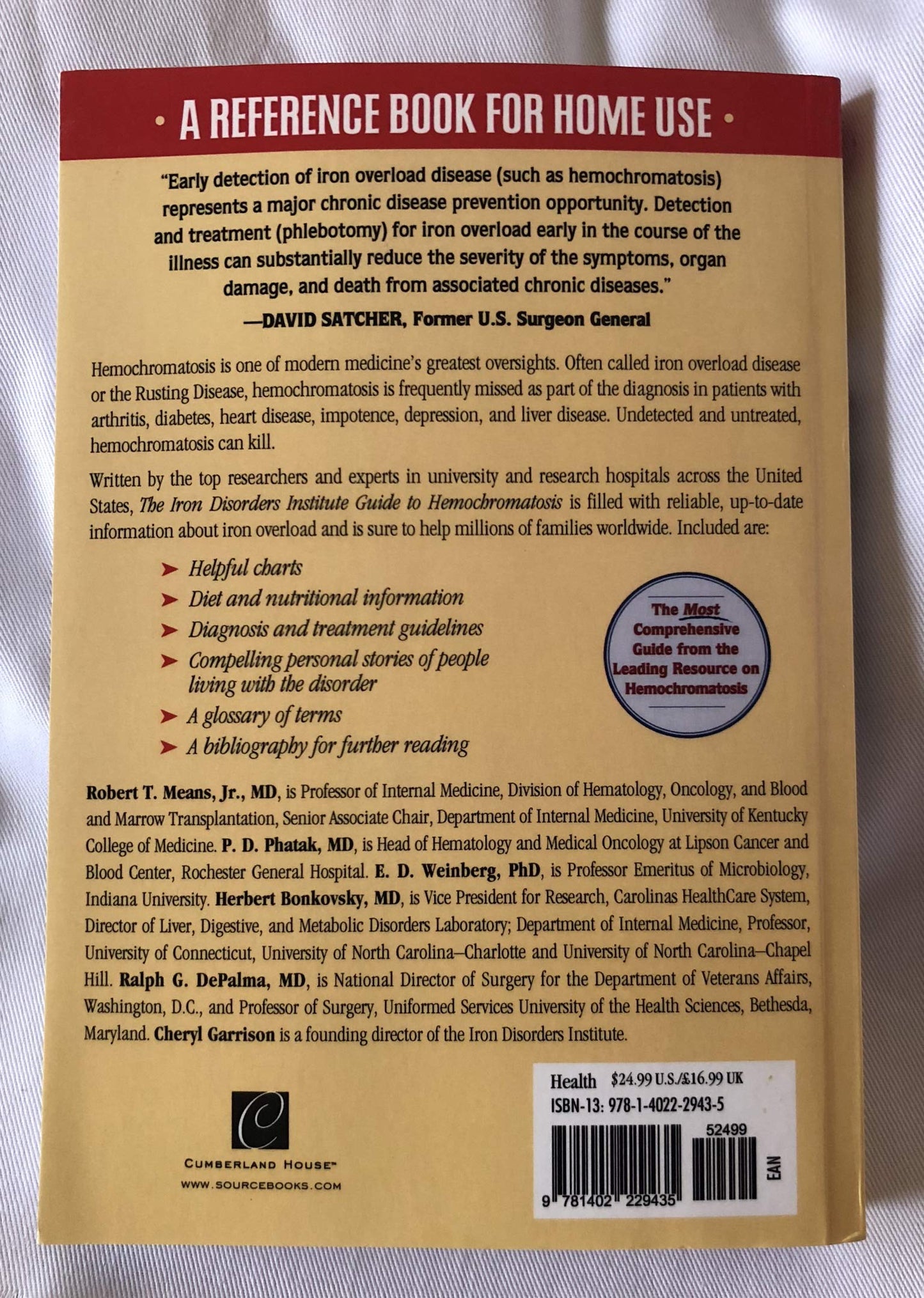 The Iron Disorders Institute Guide to Hemochromatosis: Sympt