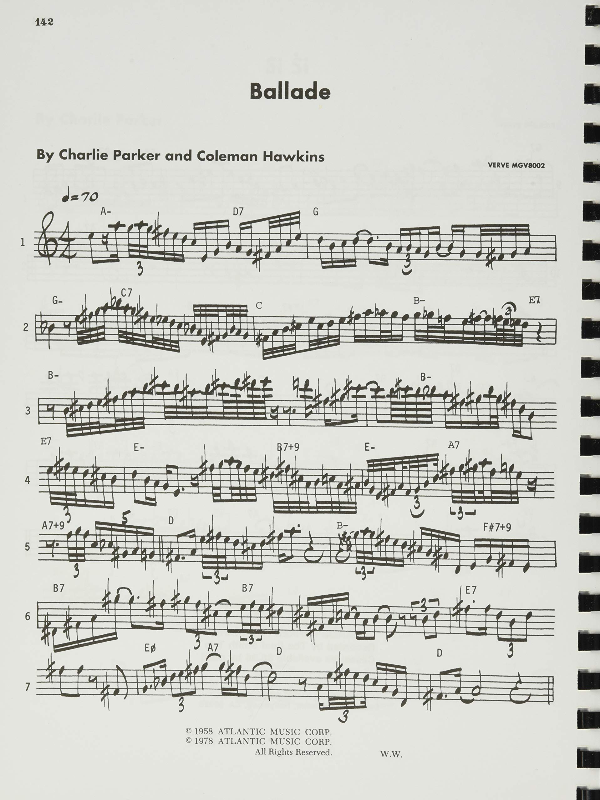 Charlie Parker - Omnibook: For E-flat Instruments by Parker, Charlie (2009) Plastic Comb