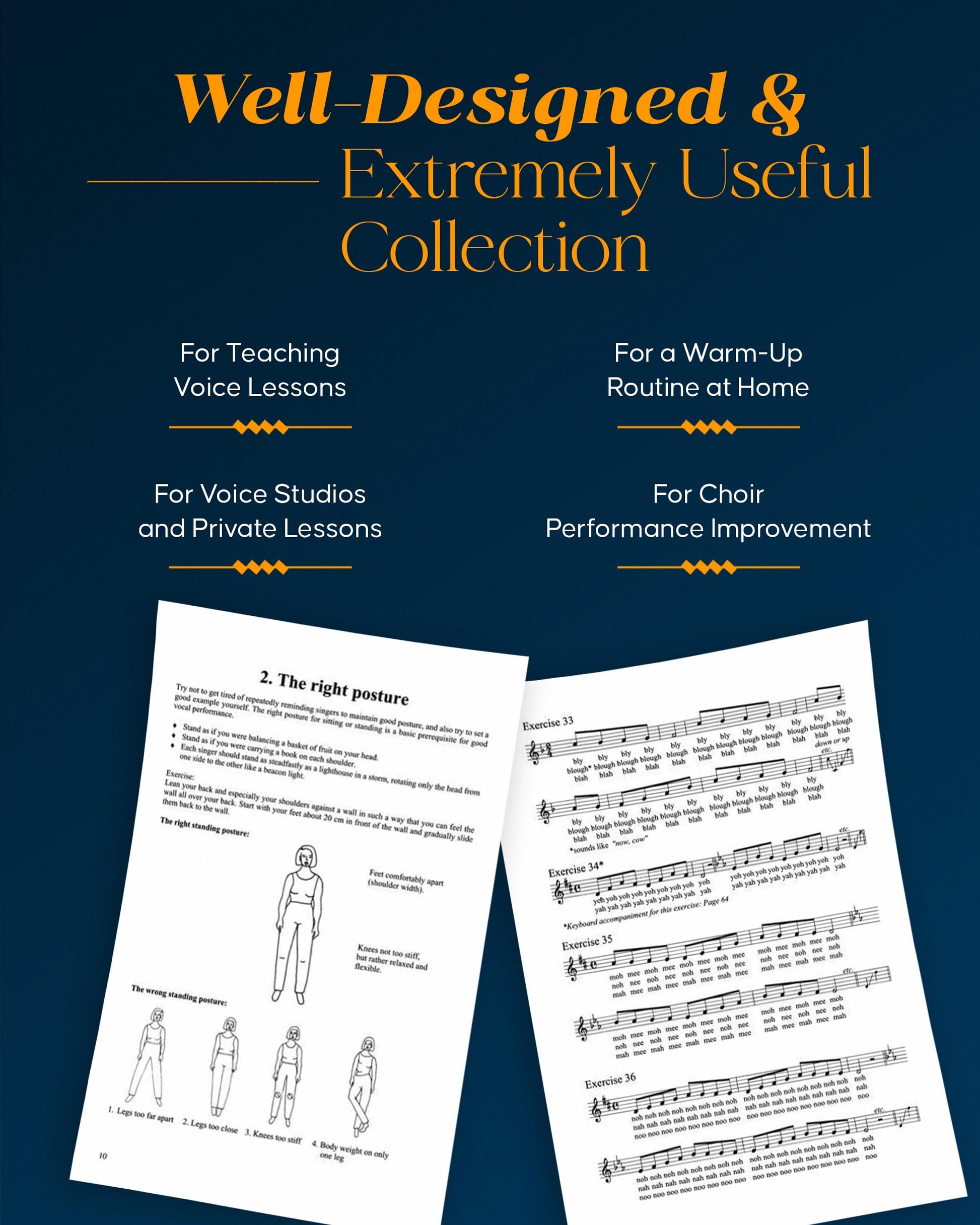 Vocal Warm-Ups: 200 Exercises for Chorus and Solo Singers - Vocal Training Guide - Collection of Vocal Lessons