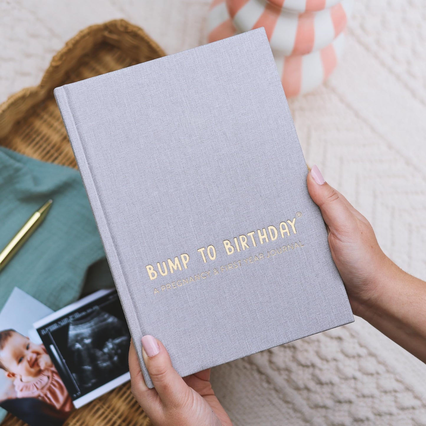 Bump To Birthday - Pregnancy & First Year Journal (Foil And Fabric) - an award-winning journal / diary to help you hold onto memories of the growing ... year with your baby (Journals of a Lifetime)