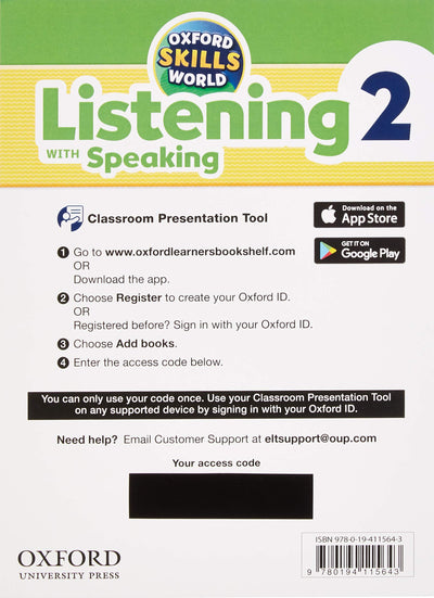 Oxford Skills World. Listening & Speaking 2. Classroom Presentation Tool Access Card