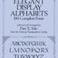Elegant Display Alphabets (Lettering, Calligraphy, Typography)