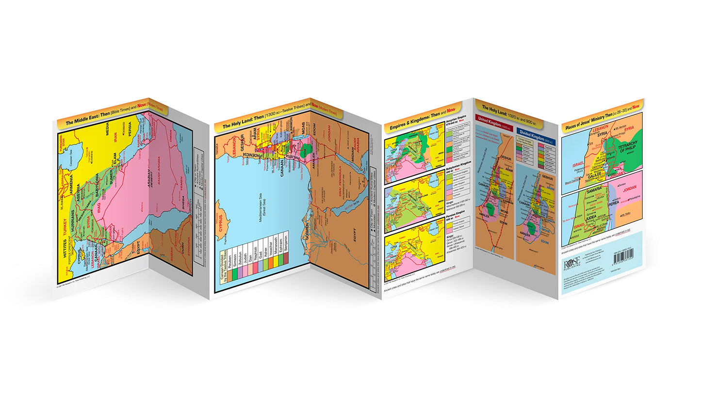 Then and Now Bible Maps - Fold out Pamphlet by Rose Publishi