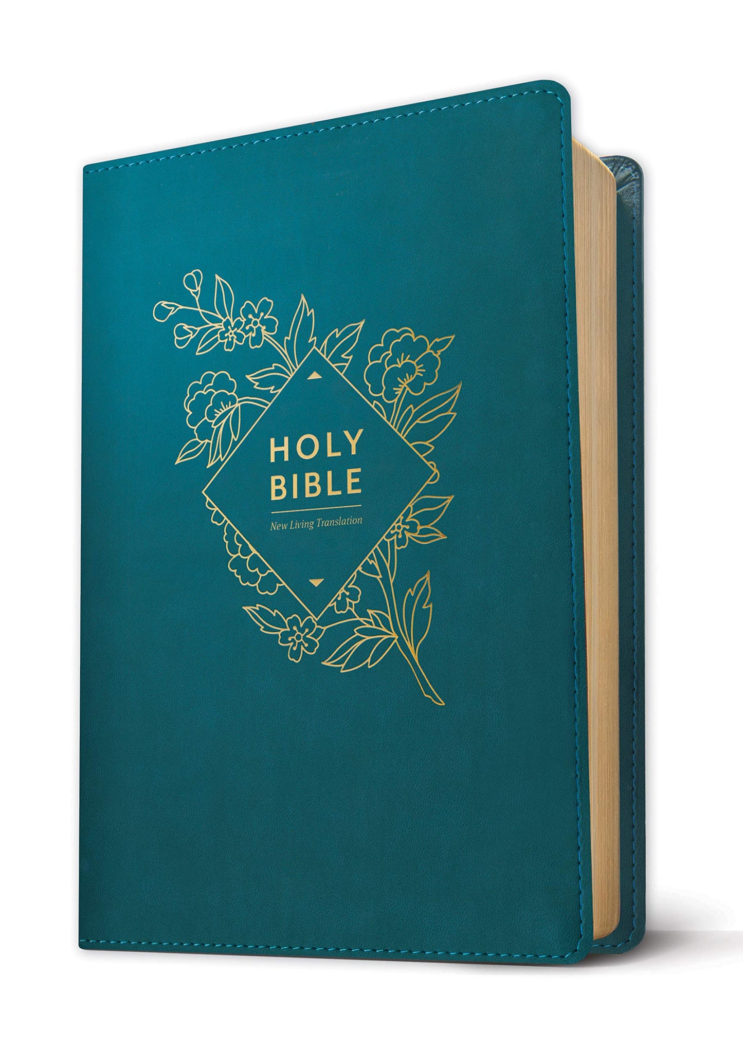 Holy Bible, Giant Print NLT (LeatherLike, Teal Blue, Red Letter)
