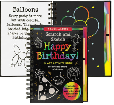 Happy Birthday! Scratch & Sketch (An Art Activity Book for Birthday Artists of All Ages) (Trace-Along Scratch and Sketch)
