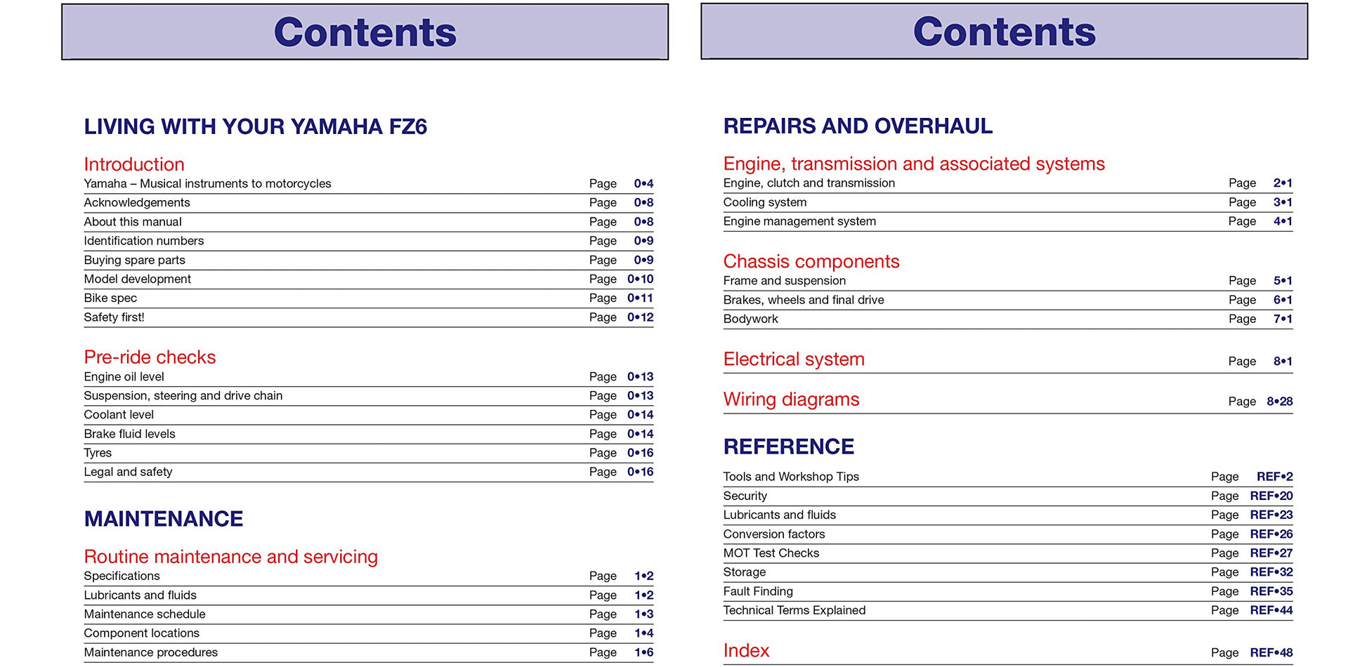 Yamaha FZ6 Fazer '04 to '08 (Haynes Service & Repair Manual)