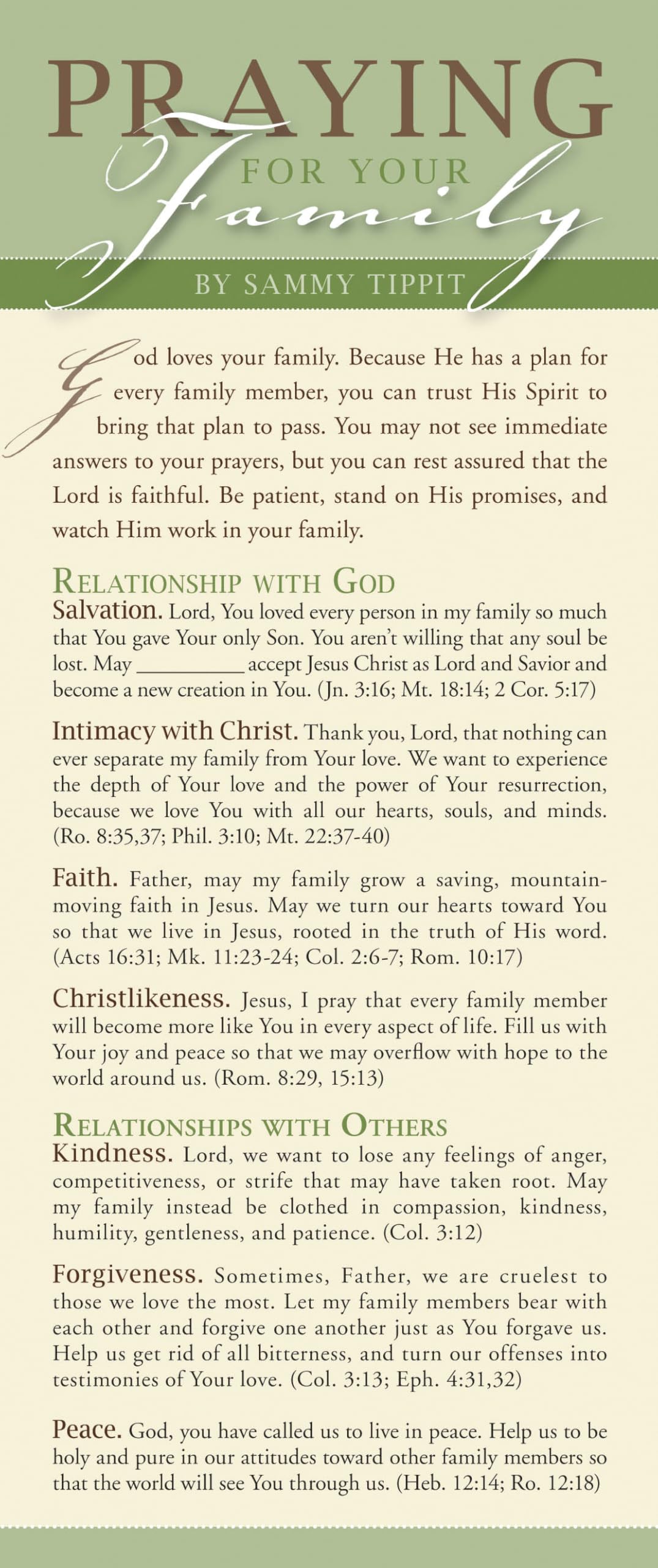 Praying for Your Family 50-pack (Prayer Cards)