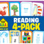 School Zone - Reading 4-Pack Flash Cards - Ages 4+, Kindergarten, 1st Grade, Sight Words, Phonics Made Easy, Word Families, Picture Words, High-Frequency Words, Beginning Reading, Rhyming, and More