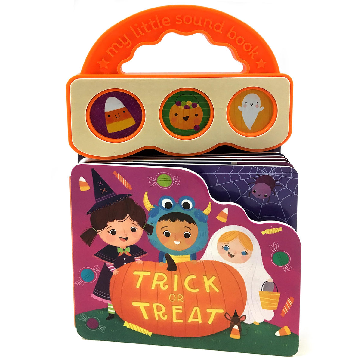 Trick Or Treat 3-Button Sound Halloween Board Book for Babies and Toddlers