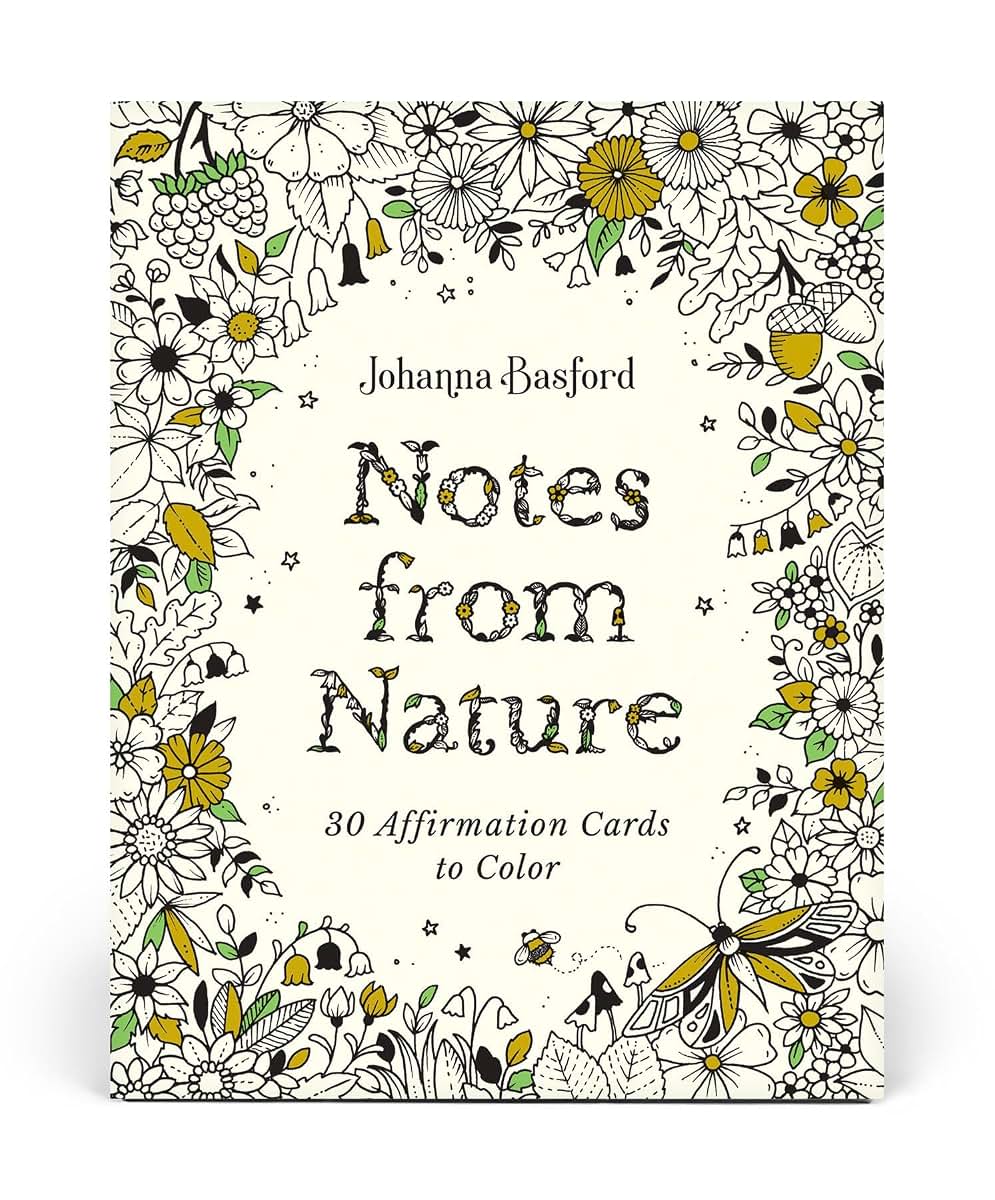 Johanna Basford's Notes from Nature: 30 Affirmations Cards to Color