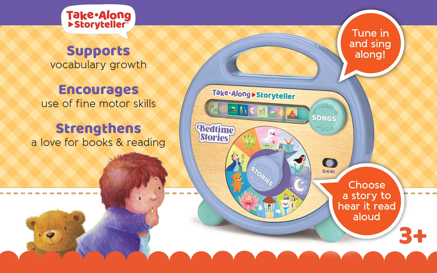 Take-Along Storyteller Bedtime Stories Interactive Electronic Take Along Storyteller with 11 Books, Ages 3-8