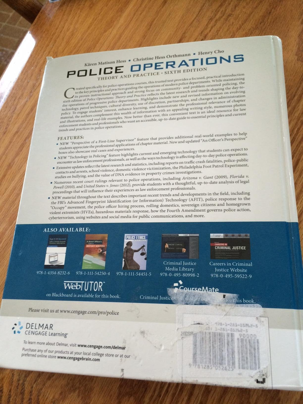 Police Operations: Theory and Practice