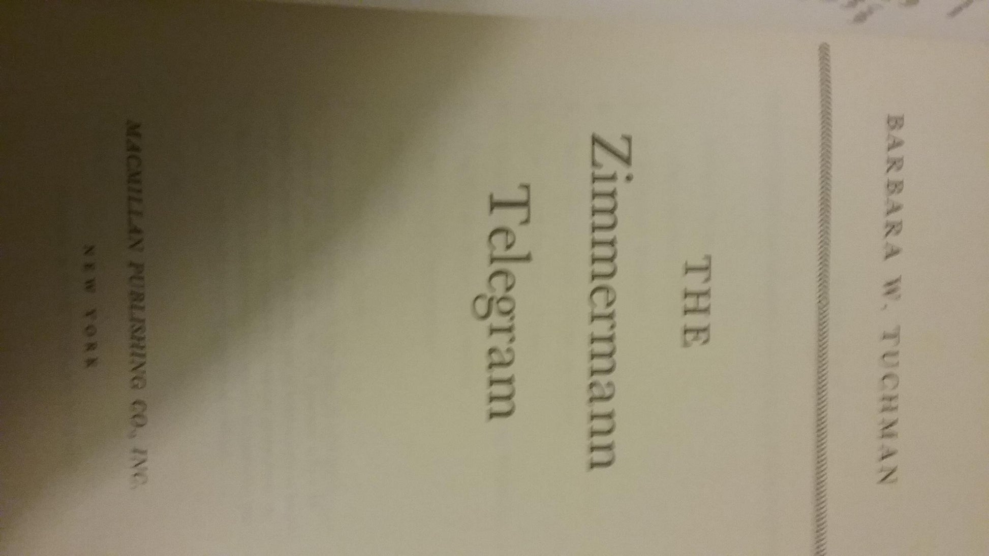 The Zimmermann Telegram