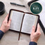 KJV Holy Bible, Compact Faux Leather Red Letter Edition - Ribbon Marker, King James Version, Burgundy/Saddle Tan, Zipper Closure (KJV Compact Editions)