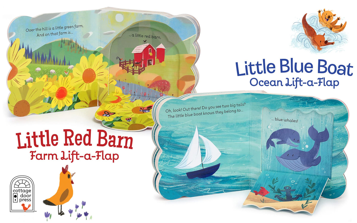 Nature Friends Lift-a-Flap Boxed Set 4-Pack: Little Red Barn, Little Blue Boat, Little Green Frog, and Little Yellow Bee (Chunky Lift a Flap)